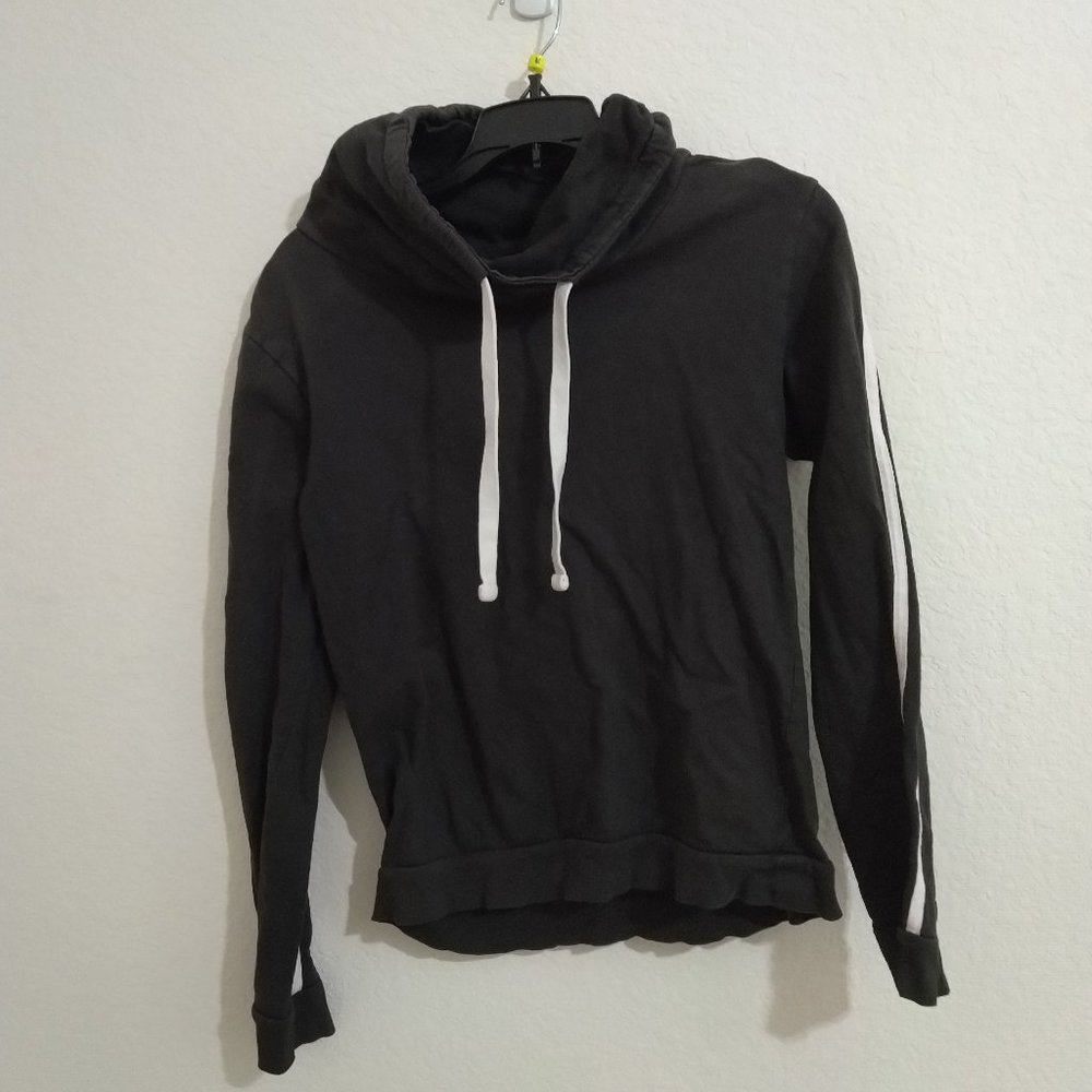 Black Sweater with White Strips on Side